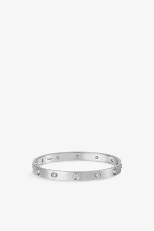 Cartier Love 18ct White-Gold and 10 Brilliant-Cut Diamond Bracelet