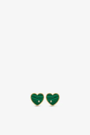 YVONNE LÉON Paire De Puces 9ct Yellow-Gold and Diamond Earrings