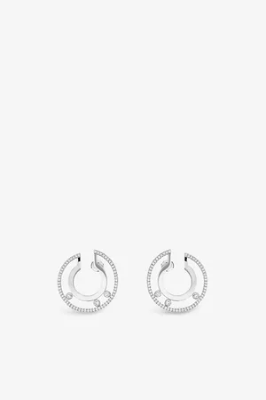MESSIKA Move Romane 18ct White-Gold and Diamond Earrings
