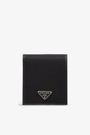 Prada Mens Re-Nylon Nylon and Leather Wallet