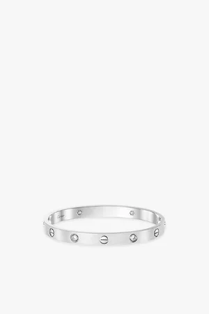 Cartier Love 18ct White-Gold and 0.42ct Brilliant-Cut Diamond Bracelet
