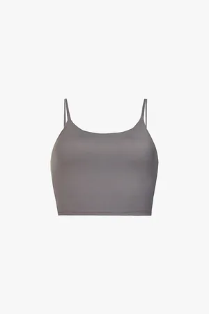 Adanola Womens Tank Round-Neck Stretch-Jersey Bralette