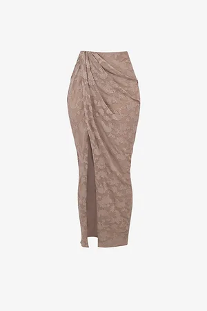 House Of Cb Womens Vesper Floral-Print Stretch-Woven Maxi Skirt