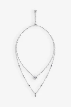 CARAT* London Womens Cosmo Sterling- and Cubic Zirconia Necklace