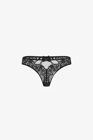 Agent Provocateur Womens Caitriona Crystal-Embellished Lace and Tulle Briefs