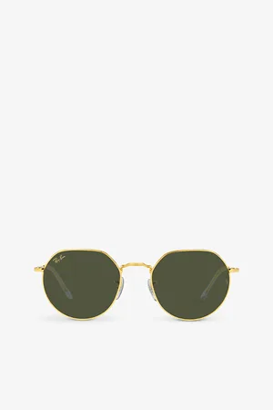 Ray-Ban Mens Rb3565 Jack Hexagonal-Frame -Tone and Acetate Sunglasses