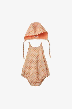 Caramel Lavendula Polka-Dot Seersucker-Cotton Two Piece Set 3-18 Months
