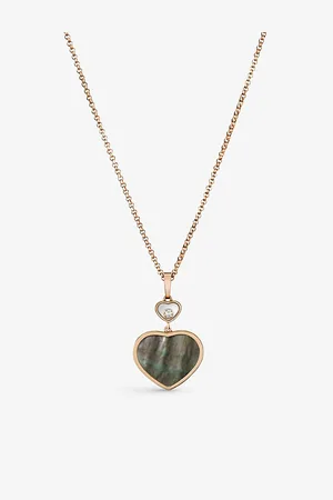 Chopard Happy Hearts 18ct Rose-Gold, 0.05ct Diamond and Mother-Of-Pearl Pendant
