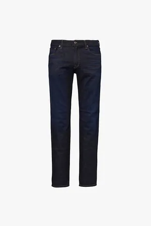Citizens of Humanity Mens London Slim-Fit Tapered-Leg Mid-Rise Stretch-Denim and Cashmere Jeans
