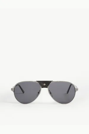 Cartier Womens ct0034S Pilot-Frame Sunglasses
