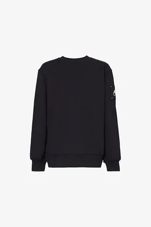 Moose Knuckles Mens Hartsfield Brand-Motif Cotton-Jersey Sweatshirt