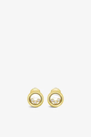 Chopard Happy Diamonds 18ct Yellow-Gold and 0.30ct Diamond Earrings