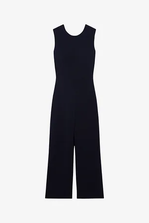 Claudie Pierlot Womens Round-Neck Sleeveless Regular-Fit Woven Jumpsuit