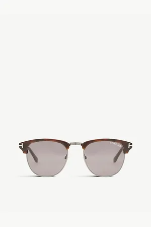 Tom Ford Mens Henry Square Half-Frame Sunglasses