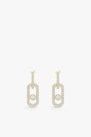 MESSIKA So Move XL Pavé 18ct Yellow-Gold and 2.12ct Diamond Earrings