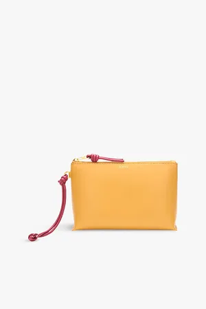 Loewe Womens Knot Foil-Logo Leather Pouch