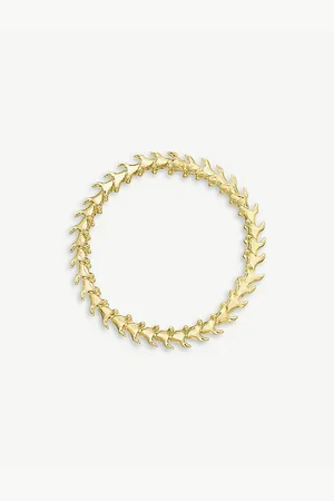 SHAUN LEANE Womens Serpent Trace Yellow-Gold Vermeil Bracelet