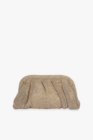 Dune Womens Elegent Embellished Mesh Clutch Bag