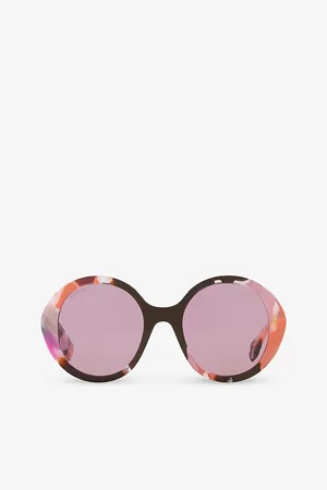Gucci Womens Gg1628S Round-Frame Acetate Sunglasses