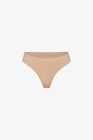 SKIMS Womens Smoothing Mid-Rise Stretch-Woven Thong