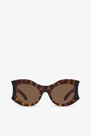 Balenciaga Womens Bb0256S Cat-Eye Tortoiseshell Acetate Sunglasses
