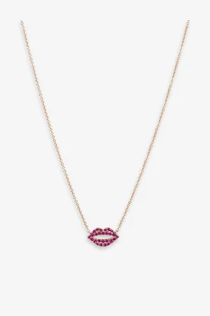 Roxanne First Scarlett Kiss 14ct Rose-Gold and 0.35ct Pink-Sapphire Necklace