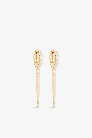 Melissa Kaye Lola Needle 18ct Yellow-Gold and 1.67ct Brilliant-Cut Diamond Earrings