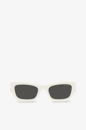 Miu Miu Womens Mu 09Ws Rectangle-Frame Acetate Sunglasses