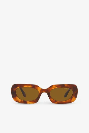 Giorgio Armani Womens Ar8182 Tinted-Lens Rectangle-Frame Acetate Sunglasses