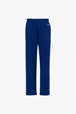Lounge Underwear Womens Varsity Elasticated-Waist Cotton-Jersey Jogging Bottoms