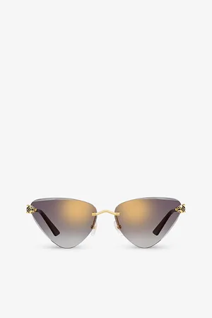 Cartier Womens ct0399S-001 Panthère De Cat-Eye Metal Sunglasses