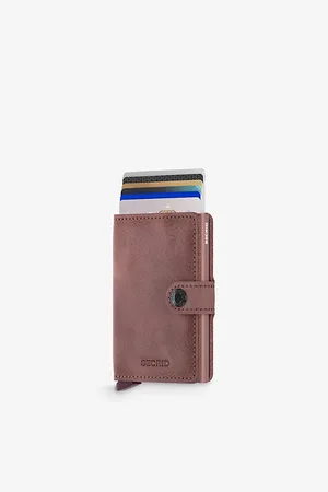 Secrid Womens Vintage Brand-Debossed Leather Wallet