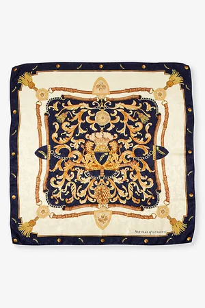 ASPINAL OF LONDON Womens Signature Graphic-Print Silk Scarf