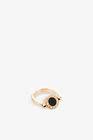 Bvlgari 18ct Rose-Gold, Onyx and Mother-Of-Pearl Ring