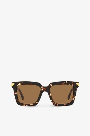 Bottega Veneta Womens Bv1005S Square-Frame Acetate Sunglasses