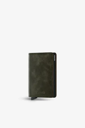 Secrid Womens Slimwallet Vintage Leather and Aluminium Cardholder