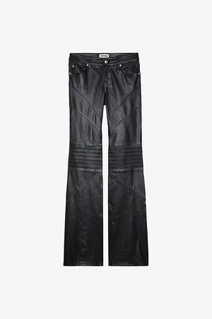 Zadig & Voltaire Womens Paulin Panelled Straight-Leg Mid-Rise Trousers