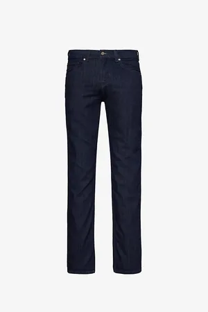 7 for all Mankind Mens Slimmy Executive Straight-Leg Mid-Rise Stretch Denim-Blend Jeans