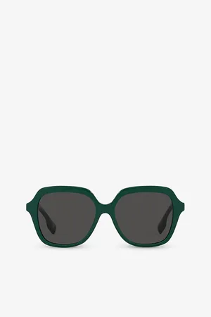 Burberry Womens Be4389 Joni Square-Frame Brand-Embellished Acetate Sunglasses
