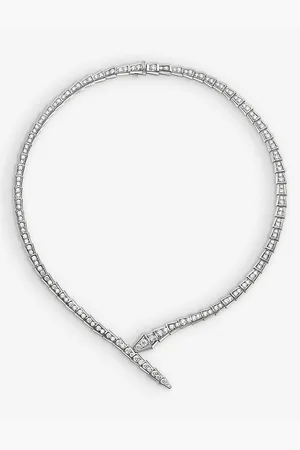 Bvlgari Serpenti Viper 18ct White-Gold and 5.26ct Diamond Necklace