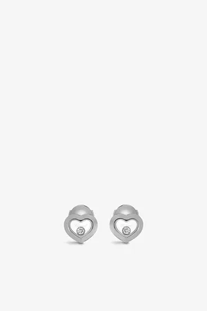 Chopard Happy Diamonds 18ct White-Gold and 0.10ct Diamond Earrings