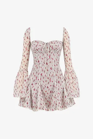 House Of Cb Womens Analissa Floral-Pattern Lace Mini Dress