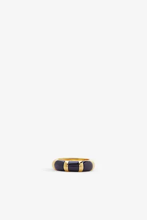 Monica Vinader Womens x Kate Young 18ct Yellow-Gold Vermeil Sterling-Silver and Onyx Ring