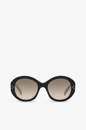 Céline Womens Cl40240I Round-Frame Acetate Sunglasses