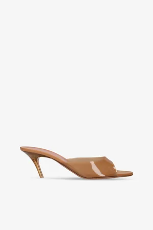 Amina Muaddi Womens Alexa 60 PVC Heeled Mules