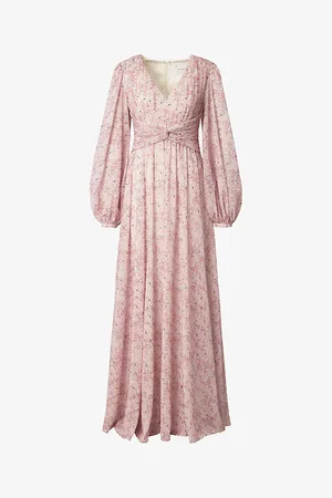 By Malina Womens Lamia V-Neck Floral-Print Woven Maxi Dress