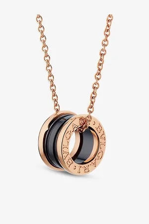 Bvlgari B.Zero1 18ct Rose-Gold and Ceramic Pendant Necklace