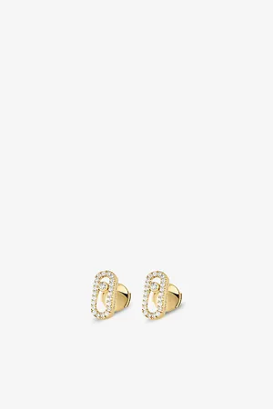 MESSIKA Move Uno 18ct -Gold and Diamond-Set Stud Earrings