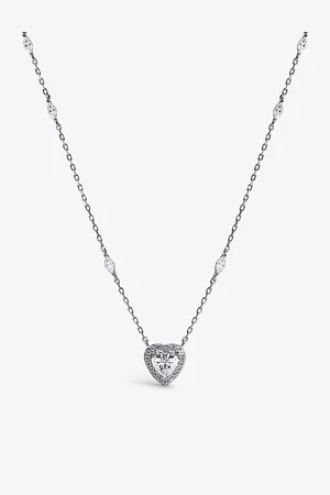 CARAT* London Womens Cora Heart Sterling- and Cubic Zirconia Necklace