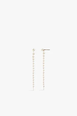 Mizuki Sbe355 Sea Of Beauty 14ct Yellow-Gold and Akoya Pearl Earrings